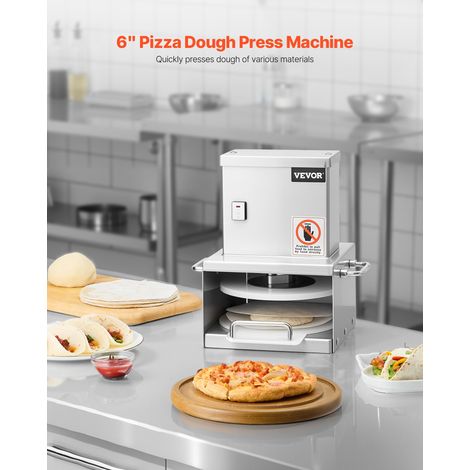 Presse à pâtes électrique, plaque 15 cm, presse à pizza en acier inoxydable, formeuse à pizza commerciale à épaisseur réglable, ave… (1/5)