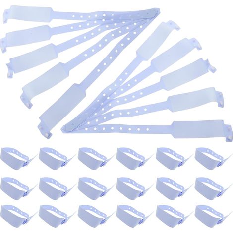 Bracelet D'identification Médicale en Pvc Jetable pour Adultes, 100 Pièces, Confortable et Précis, pour Situations D'urgence et Hôpitaux (1/5)