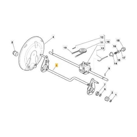 HINTERRADACHSE ZNB NP 53 BW ORIGINAL STIGA - 381002863/0