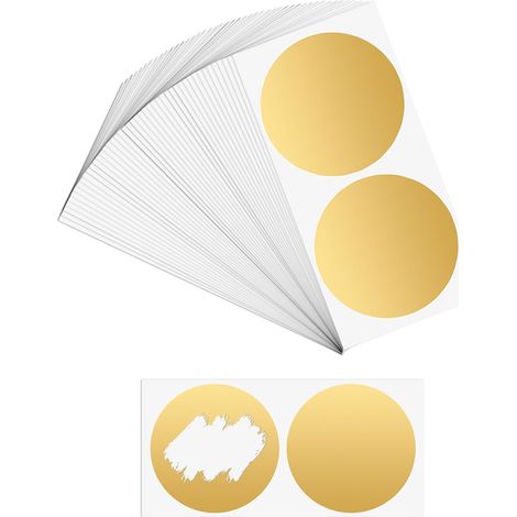 100 Pieces Scratch-Off Round Cards, Self-Adhesive (1/5)