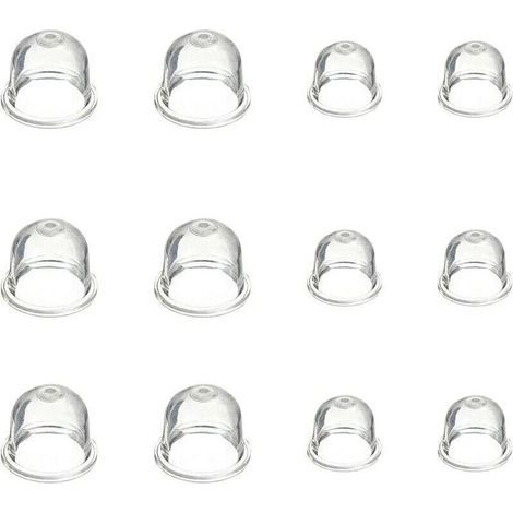 12 Pièces Carburateur Amorce Pompe Ampoule - 19 mm et 22 mm - Poire Pompe Amorcage - Accessoires de Carburateur pour Debroussailleuse Tronçonneuse Souffleur Tondeuse