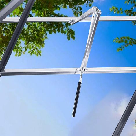 Abridores automáticos de ventanas para invernaderos, abridores de ventanas de lamas con energía solar, kits de ventilación automáticos, herramientas de jardinería y agricultura. (1/5)