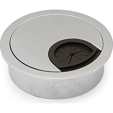 HERRAJES ALK pasacable zmk palma ø60 h13,5 cromo ,  (1/2)
