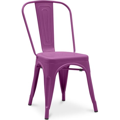 Dining Chair - Industrial Design - Steel - Matt - New Edition -Stylix Purple (1/5)