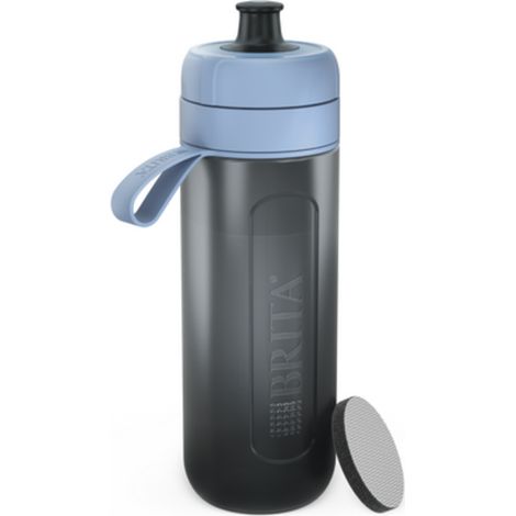 Brita Fill & Go Active darkblue inkl. 2 MicroDisc Wasseraufbereiter und Zubehör