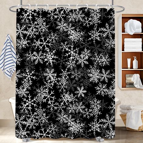 Rideau de douche tissu polyester 180x180 léger séparation douche pour se sentir en vacances chez soi (1/5)