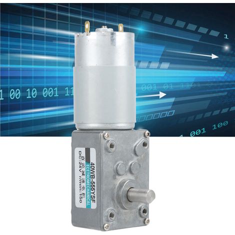 XD40WB-555YSF Schneckengetriebemotor, drehmomentstarker, drehzahlgeregelter Gleichstrommotor, bidirektionaler Mikromotor mit niedriger Drehzahl, 24 V DC, 150 U/min (1/5)