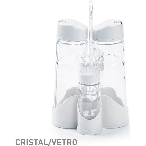 Set Menage da Tavola in Plastica e Vetro Bianco (1/2)