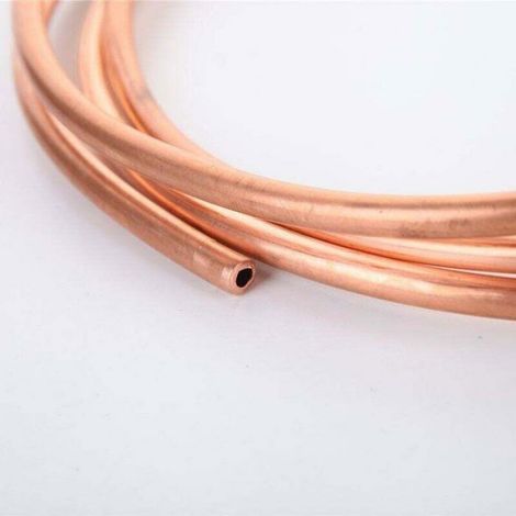 Tuyau de Cuivre Mou de Fil de Cuivre de 2M pour la Tuyauterie de Réfrigération OD 5mm x ID 4mm Femeo (1/3)