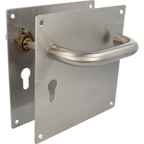 AMIG  Poignées sur plaque à cylindre  3CB  180 x 180 mm  Acier inoxydable AISI 304  Mat (1/5)