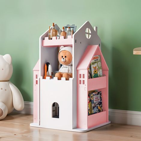3-Tier Castle Kids Rotating Bookshelf (1/3)