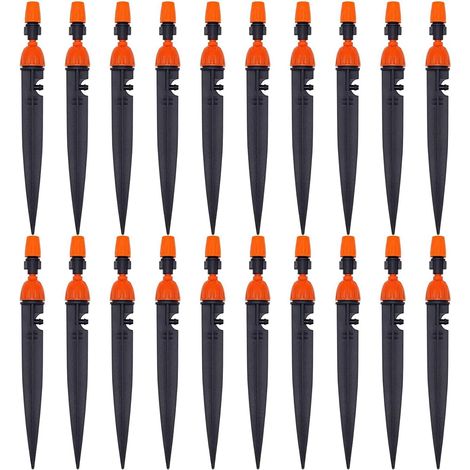 Lntyq Goutteurs Réglable Irrigation Système d'Irrigation Micro Goutteur Goutteurs d'Irrigation à Débit d'Eau Émetteurs de Goutteurs d'Irrigation de Jardin, pour Jardin 20 Pièces