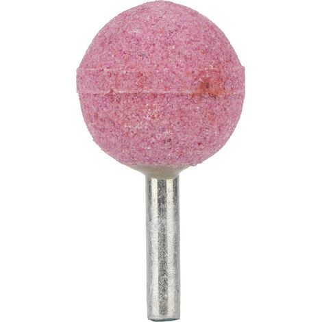 Ortviai Meule à polir céramique montée sur tige 6 mm – 10 pièces rouges, forme sphérique, 6 × 30 mm (1/5)