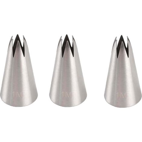 CCYKXA Set of 3 piping tips for cake decorating, icing and decorating tips for cakes, cupcakes, pastries, decorating tools