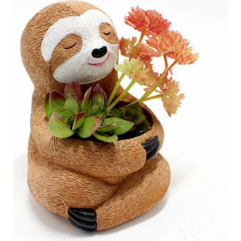 Pot de Fleurs en Résine 8.5912CM avec Pot Succulent pour Décor Bureau (1/5)