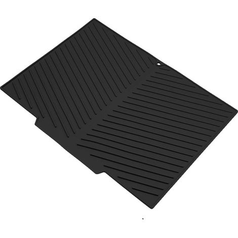 Alfombrilla aislante térmica, diseño antideslizante, material ecológico, negra, L (1/2)