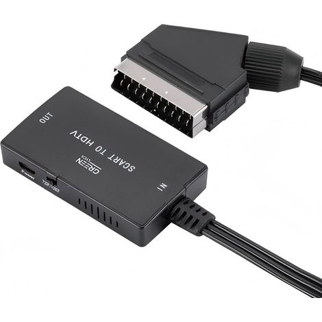 Convertisseur SCART vers HDMI, qui permet de connecter les anciens appareils SCART aux nouveaux appareils HDMI. (1/2)
