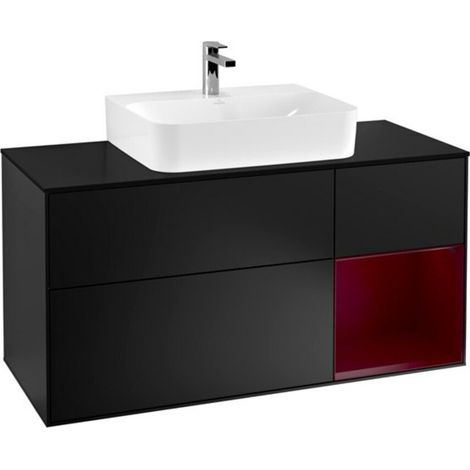 V&B Waschtischunterschrank Finion 120cm, Pl bla m, Reg re Peo, bla m Lac (1/2)
