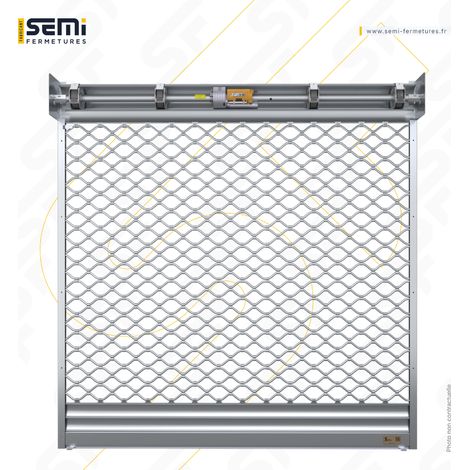 Semi Fermetures – Grille enroulable motorisée à tubes ondulés – Cobra – Dentelle – L 1500 – H 2500 – Moteur central ACM (1/4)