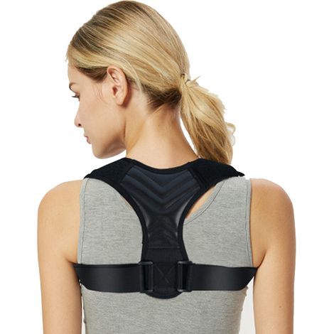 Correcteur de posture - Soutien lombaire pour hommes et femmes - Soutien du haut et du milieu de la colonne vertébrale pour un dos droit - Respirant (1/5)