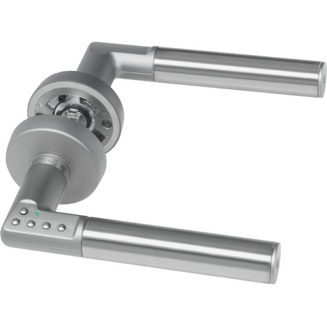 1 - Poignée De Porte - Serrure Numérique - Code Pin Et Acoustique - Pour Entrée Sécurisée - Argenté Mat - 492-08