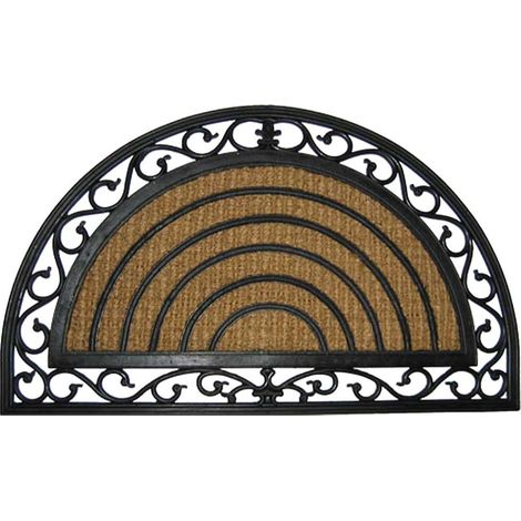 Felpudo de caucho y coco natural marron 75x45x1 (1/5)