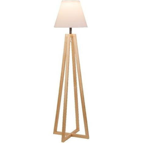 Lampe solaire de jardin en bois de pin avec 8 LED lumière chaude