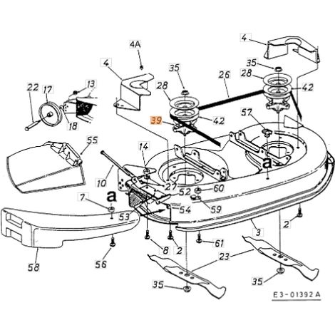 Mozzo portalama trattorino tagliaerba modelli POLO96M ORIGINALE EMAK C6180138A