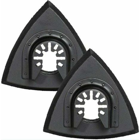 Patins Ponçage Triangulaires 90 mm Outil Multifonction Oscillant Lot de 2 Compatibles Bois Matériaux Tendres - (1/3)
