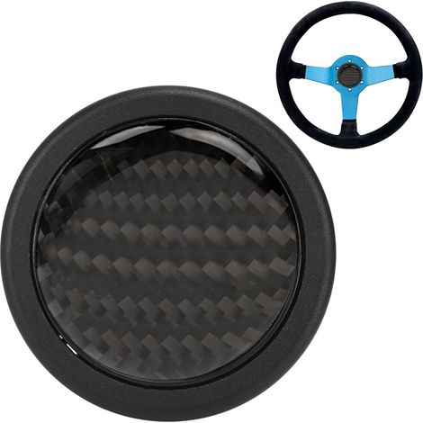 Kit de bouton-poussoir de klaxon en fibre de carbone pour volant Sparco à 6 boulons - Pièces modifiées pour voiture (1/5)
