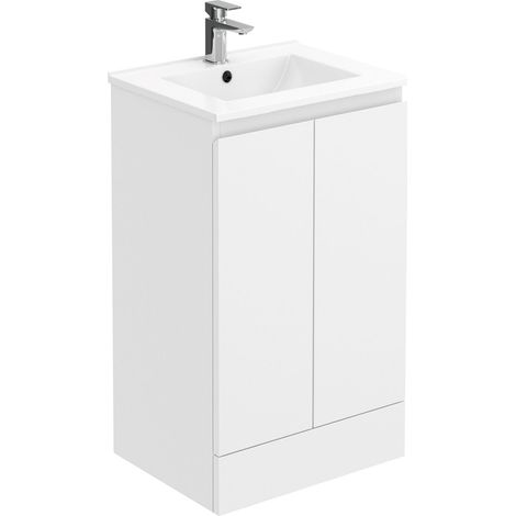 500mm White Vanity Unit with Basin (1/3)