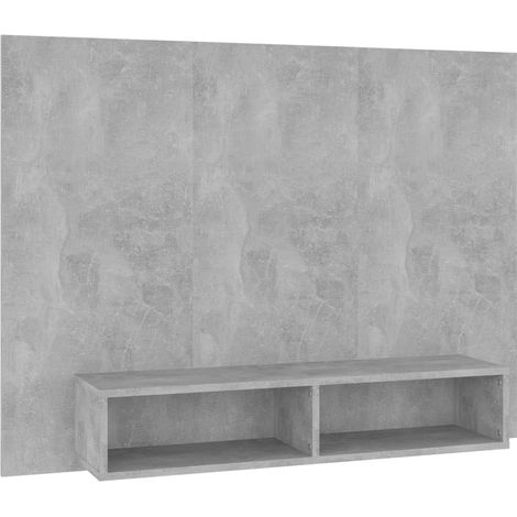 vidaXL Mobile TV a Muro Grigio Cemento 120x23,5x90cm Legno Multistrato (1/5)