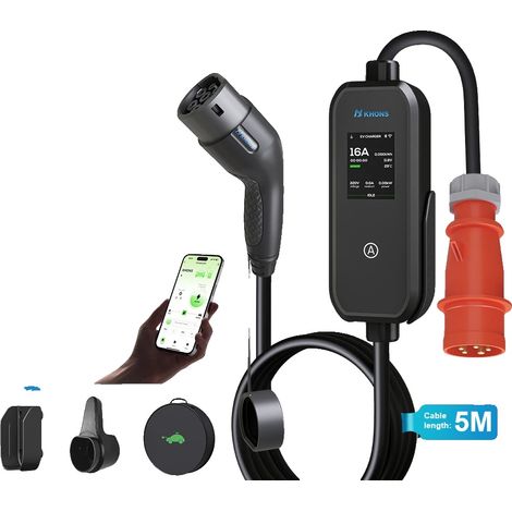Cargador para vehículos eléctricos, 11 kW de potencia, control mediante aplicación inteligente, 11 kW (1/2)
