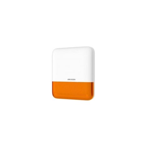 Hikvision – Sirène d'alarme extérieure sans fil 110 dB – Alimentation par batterie – Portée 1.6 km – IP65 – Communication sécurisée 868 MHz - DS-PS1-E-WE