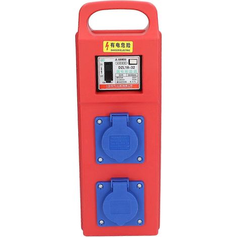 Tragbarer 2-poliger 3-Loch-Industrie-Steckdosenverteiler, elektrische Steckdose 220–250 V AC, Schutzart IP4