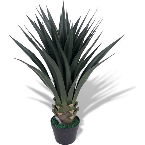 Pianta di yucca artificiale con vaso 90 cm verde DEC021910