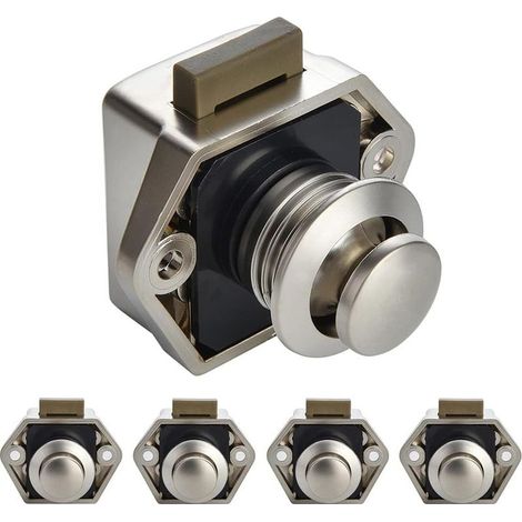 5pcs 20 mm Bouton poussoir Verrou armoire Loquet sans clé (1/5)