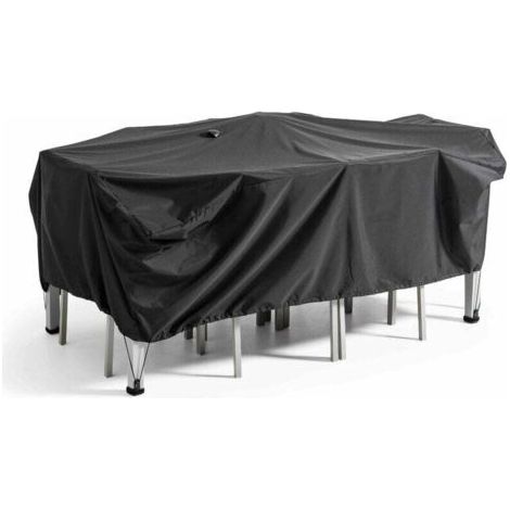 Housse salon de jardin 200 x 130 x 60 cm noire    Noir