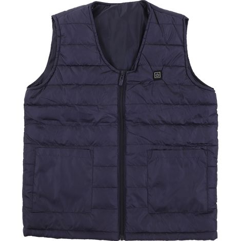 Gilet chauffant col V régulation intelligente température constante respirant chaud pour hiver bleu royal 4XL (1/5)
