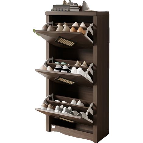 Meuble à chaussures, design vintage, solution de rangement gain de place, CQY-comme sur l'image (1/2)
