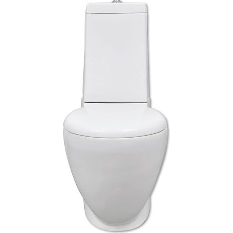 vidaXL Juego de váter WC y bidé de cerámica blanco (1/2)