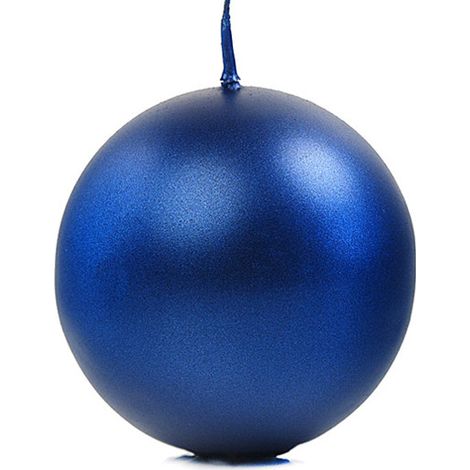 Bougie métallique Boule, grenat, 6cm (1 paquet / 10 pcs.) (1/3)