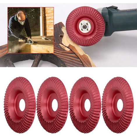 Disque de ponçage pour meuleuse d'angle de 16 mm pour le travail du bois, rouge bordeaux, pour l'affûtage et le polissage. (1/5)