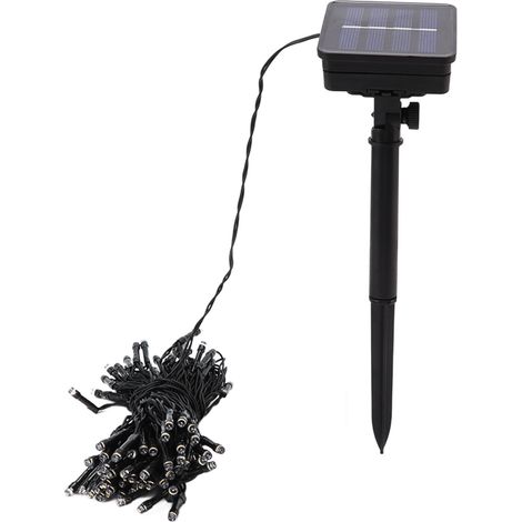Dekorative Solar-Lichterkette mit 100 LEDs, 8 Modi, IP65 wasserdicht, 12 m (39,4 ft) lange Solar-Lichterkette für den Außenbereich, Weiß (1/5)
