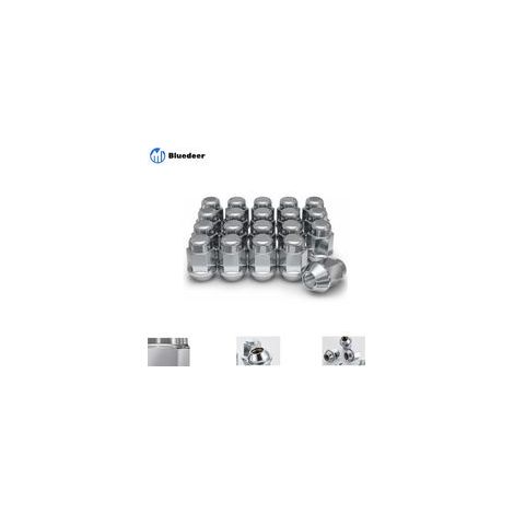 Bluedeer – Écrou de roue borgne M12x1.50 chromé – Lot de 20 pièces – Acier allié forgé à froid – Protection contre rouille et corrosion (1/4)