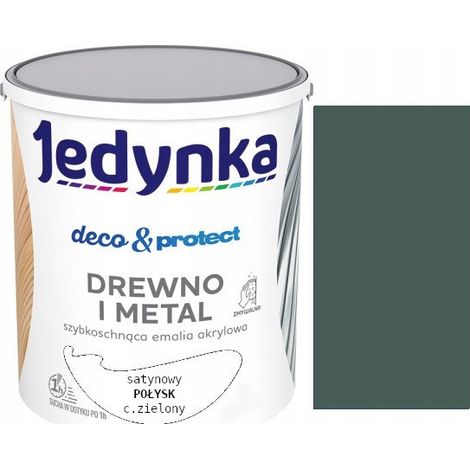 Esmalte acrílico Jedynka Deco&Protect verde oscuro satinado brillante 1 unidad. (1/2)