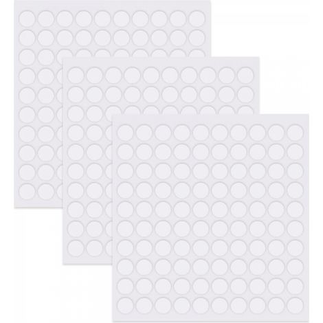 300 pièces d'autocollants adhésifs double face transparents de 10 mm de diamètre, ruban adhésif amovible sans trace, adapté au bricolage et à la maison (1/5)