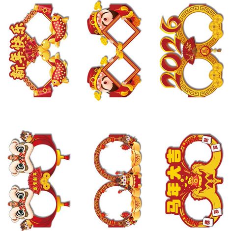 Set di 6/12 bicchieri e accessori per Capodanno 2026 - Stile 2