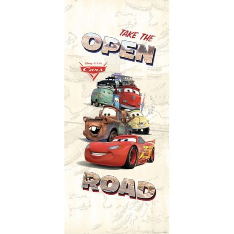 Poster porte Cars Open Raod Disney intisse 90X202 CM