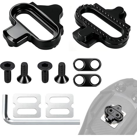Paar SPD-2-Loch-Fahrradschuhe, kompatibel mit Shimano SPD SH51, aus rutschfestem Stahl, für Mountainbikes, Rennräder und Indoor-Cycling-Schuhe (1/5)